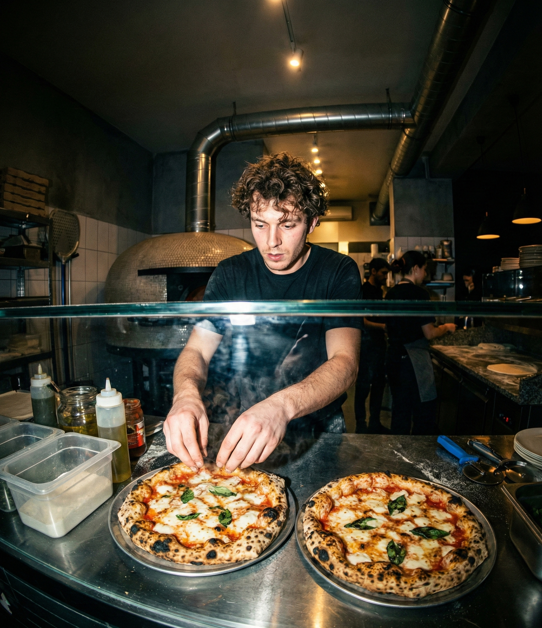 Pizzaséf a konyhában